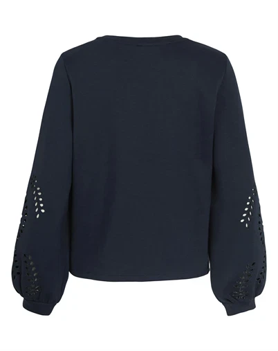 Vila - VISandy Detail Sweatshirt - Navy Blazer